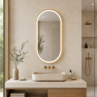 Oglinda LED, Rama Aurie, 60x80cm, LDPCG-6080 RF