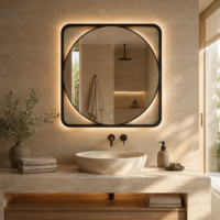 Oglinda LED, Rama Neagra, 70cm, LDPEB-70-1 RF