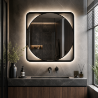 Oglinda LED, Rama Neagra, 70cm, LDPEB-70-1 RF