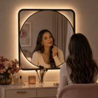 Oglinda LED, Rama Neagra, 70cm, LDPEB-70-1 RF