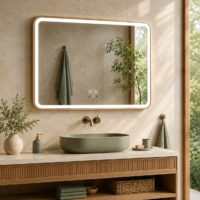 Oglinda LED, Rama Aurie, 80x60cm, LDP9060 RF