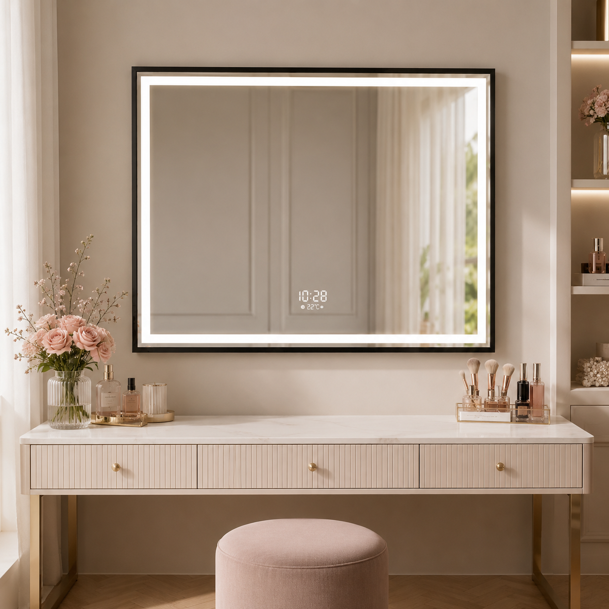 Oglinda LED, Rama Neagra, 80x60cm, LDP9208BK RF Oglinda LED, Rama Neagra, 80x60cm, LDP9208BK RF