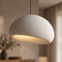 Pendul Nest Stone Alb 30cm