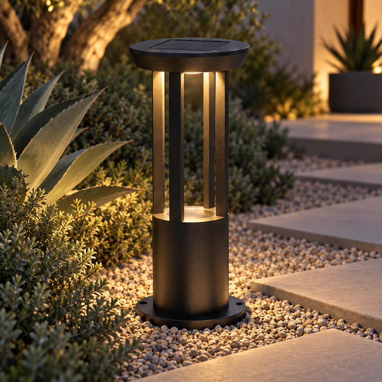 Stalp LED 5W Gradina Tunnel, 40 cm, Negru Stalp LED 5W Gradina Tunnel, 40 cm, Negru