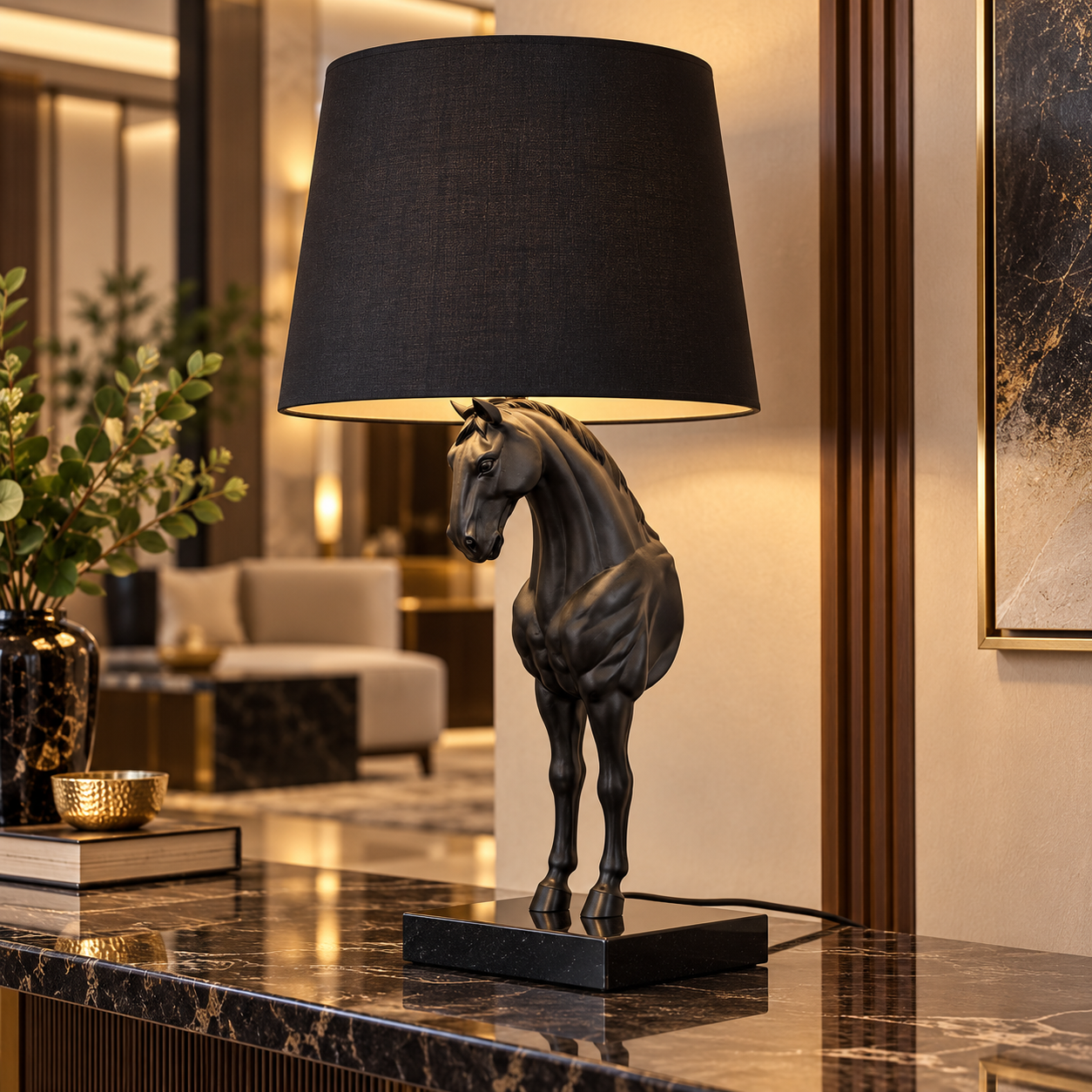 Veioza Horse Black Veioza Horse Black
