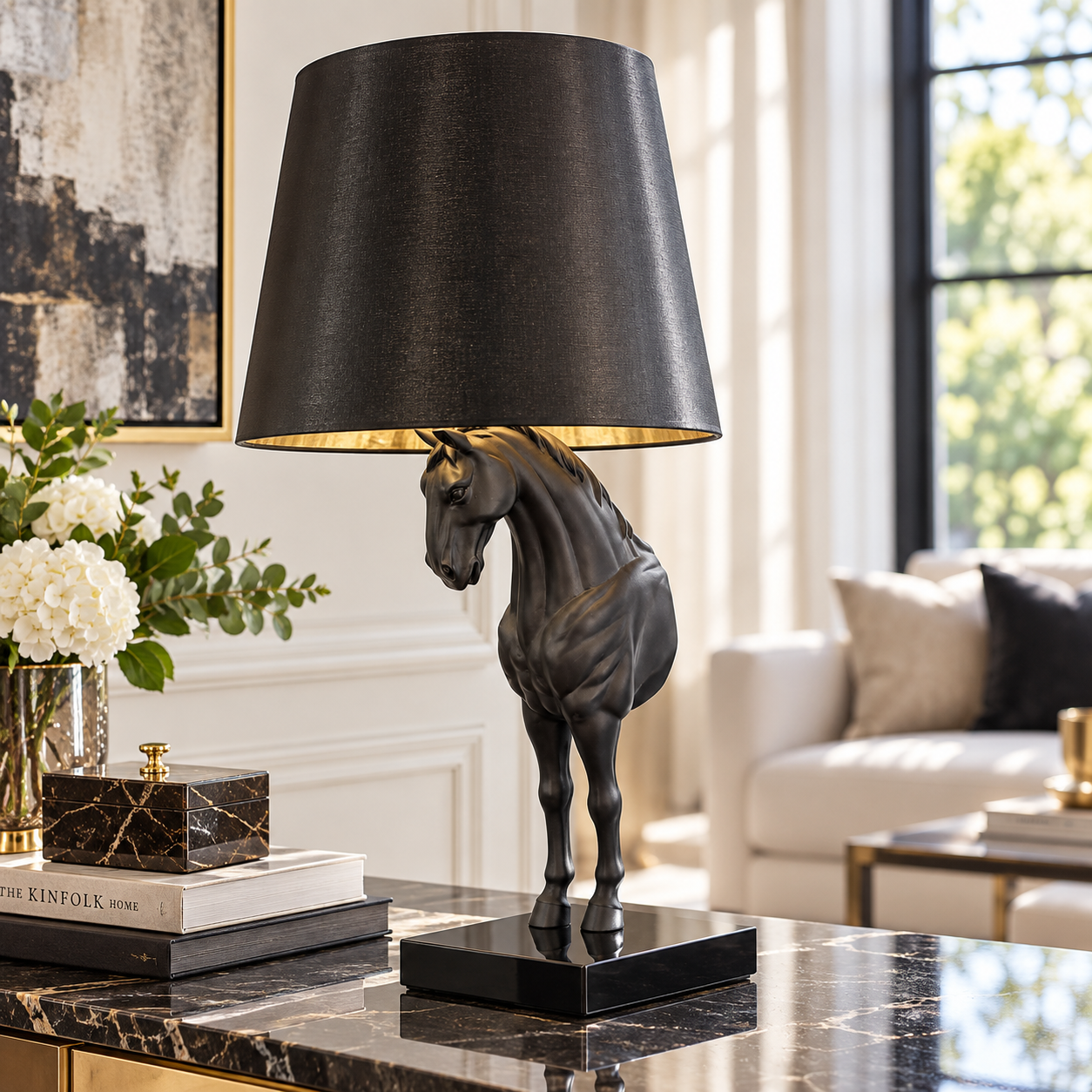 Veioza Horse Black Veioza Horse Black