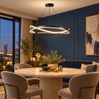 Candelabru LED 110 W Minimalist Melted Negru