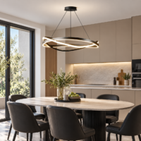 Candelabru LED 110 W Minimalist Melted Negru