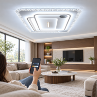Lustra LED Cinematic Alb, Difuzor (Boxa), Bluetooth 110x70, LDP911